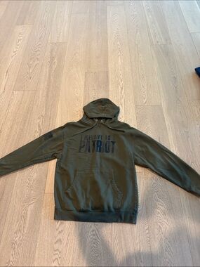 Olive 'I Identify As Patriot' Pullover Hoodie